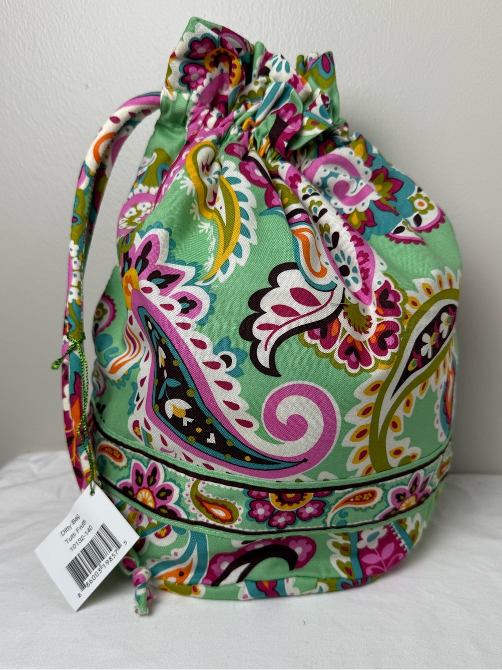 NWT Vera Bradley Tutti Frutti Ditty Bag For Gym  pool beach tote cosmetic case